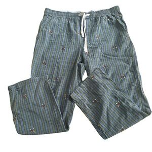 J. Crew Embroidered Dog Plaid Lounge Pants Men’s XL